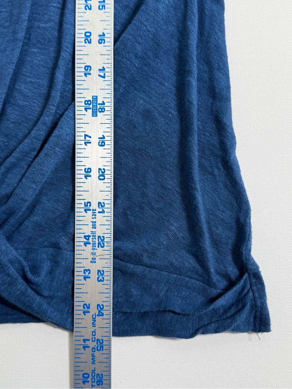 Jill Love Linen Sleeveless Tank Top Twist Front Blue Shirt Size Small - Picture 8 of 8